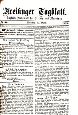 Freisinger Tagblatt (Freisinger Wochenblatt) Sonntag 10. März 1878