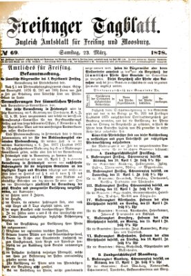 Freisinger Tagblatt (Freisinger Wochenblatt) Samstag 23. März 1878