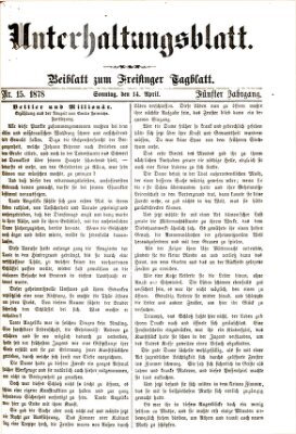 Freisinger Tagblatt (Freisinger Wochenblatt) Sonntag 14. April 1878