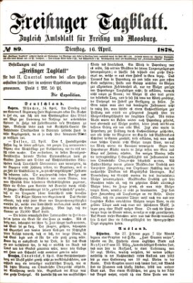 Freisinger Tagblatt (Freisinger Wochenblatt) Dienstag 16. April 1878