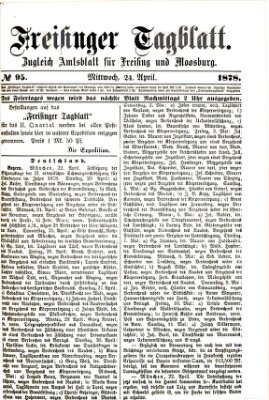 Freisinger Tagblatt (Freisinger Wochenblatt) Mittwoch 24. April 1878