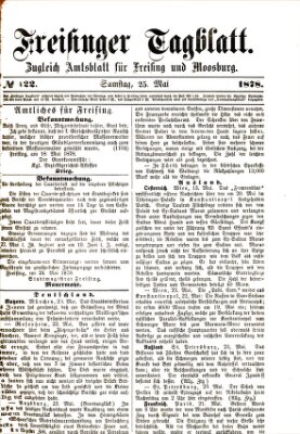 Freisinger Tagblatt (Freisinger Wochenblatt) Samstag 25. Mai 1878