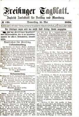 Freisinger Tagblatt (Freisinger Wochenblatt) Donnerstag 30. Mai 1878