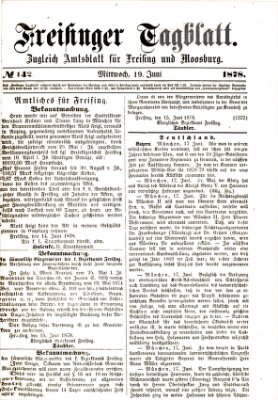 Freisinger Tagblatt (Freisinger Wochenblatt) Mittwoch 19. Juni 1878