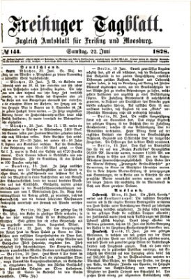 Freisinger Tagblatt (Freisinger Wochenblatt) Samstag 22. Juni 1878