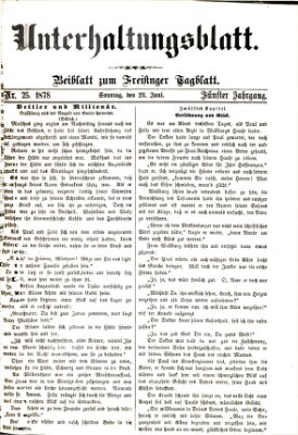 Freisinger Tagblatt (Freisinger Wochenblatt) Sonntag 23. Juni 1878