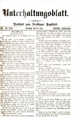 Freisinger Tagblatt (Freisinger Wochenblatt) Sonntag 30. Juni 1878