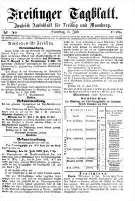 Freisinger Tagblatt (Freisinger Wochenblatt) Samstag 6. Juli 1878