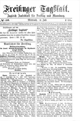 Freisinger Tagblatt (Freisinger Wochenblatt) Mittwoch 10. Juli 1878