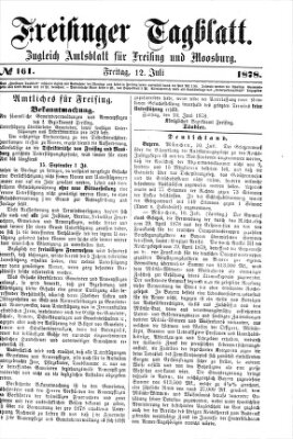 Freisinger Tagblatt (Freisinger Wochenblatt) Freitag 12. Juli 1878