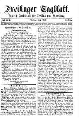 Freisinger Tagblatt (Freisinger Wochenblatt) Freitag 26. Juli 1878