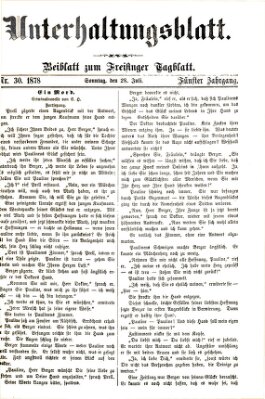 Freisinger Tagblatt (Freisinger Wochenblatt) Sonntag 28. Juli 1878