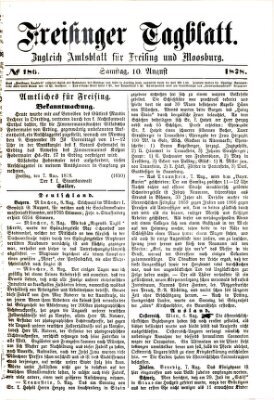 Freisinger Tagblatt (Freisinger Wochenblatt) Samstag 10. August 1878