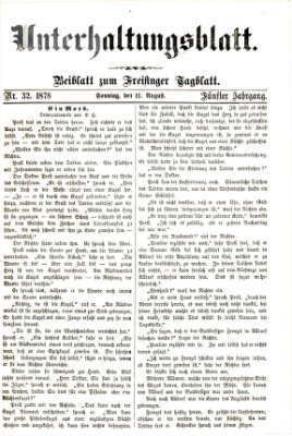 Freisinger Tagblatt (Freisinger Wochenblatt) Sonntag 11. August 1878