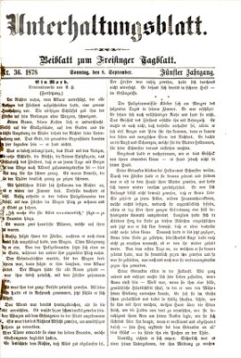 Freisinger Tagblatt (Freisinger Wochenblatt) Sonntag 8. September 1878