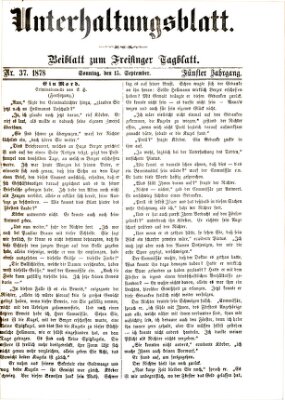 Freisinger Tagblatt (Freisinger Wochenblatt) Sonntag 15. September 1878