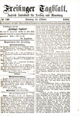 Freisinger Tagblatt (Freisinger Wochenblatt) Sonntag 13. Oktober 1878