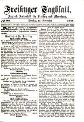 Freisinger Tagblatt (Freisinger Wochenblatt) Dienstag 12. November 1878