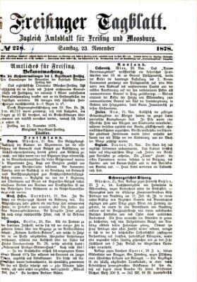 Freisinger Tagblatt (Freisinger Wochenblatt) Samstag 23. November 1878