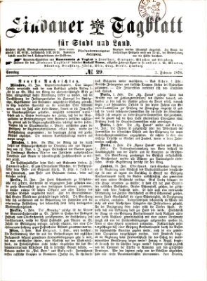 Lindauer Tagblatt für Stadt und Land Sonntag 3. Februar 1878