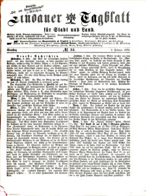 Lindauer Tagblatt für Stadt und Land Samstag 9. Februar 1878