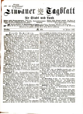 Lindauer Tagblatt für Stadt und Land Dienstag 26. Februar 1878