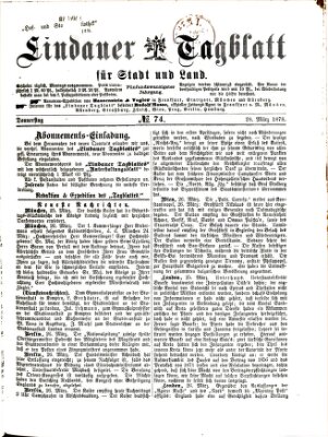 Lindauer Tagblatt für Stadt und Land Donnerstag 28. März 1878