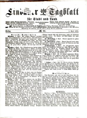 Lindauer Tagblatt für Stadt und Land Freitag 5. April 1878