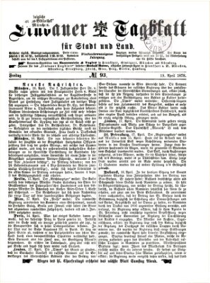 Lindauer Tagblatt für Stadt und Land Freitag 19. April 1878