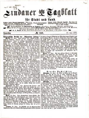 Lindauer Tagblatt für Stadt und Land Donnerstag 27. Juni 1878