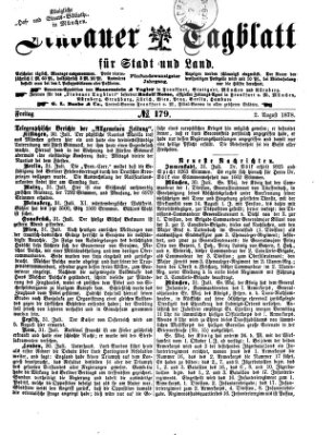 Lindauer Tagblatt für Stadt und Land Freitag 2. August 1878