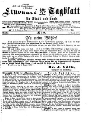 Lindauer Tagblatt für Stadt und Land Dienstag 13. August 1878