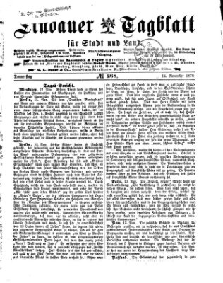 Lindauer Tagblatt für Stadt und Land Donnerstag 14. November 1878