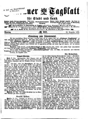 Lindauer Tagblatt für Stadt und Land Sonntag 29. Dezember 1878