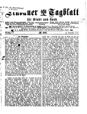 Lindauer Tagblatt für Stadt und Land Dienstag 31. Dezember 1878