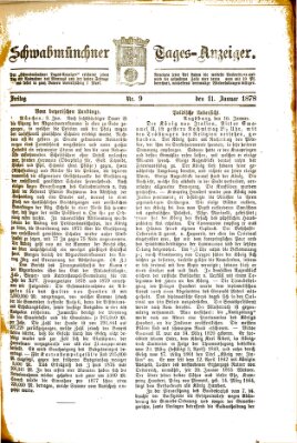 Schwabmünchner Tages-Anzeiger Freitag 11. Januar 1878