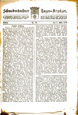 Schwabmünchner Tages-Anzeiger Dienstag 5. März 1878