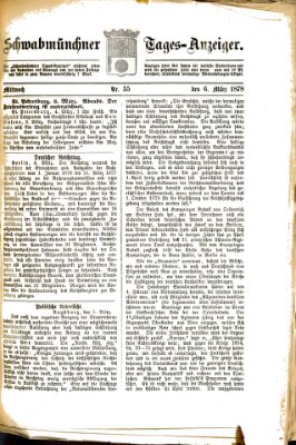 Schwabmünchner Tages-Anzeiger Mittwoch 6. März 1878