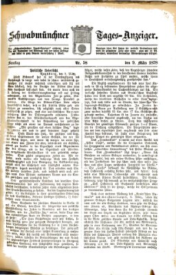 Schwabmünchner Tages-Anzeiger Samstag 9. März 1878