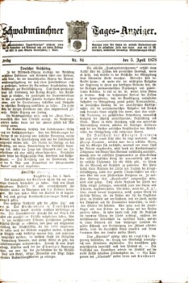 Schwabmünchner Tages-Anzeiger Freitag 5. April 1878