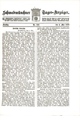 Schwabmünchner Tages-Anzeiger Samstag 4. Mai 1878