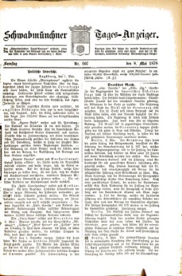 Schwabmünchner Tages-Anzeiger Mittwoch 8. Mai 1878