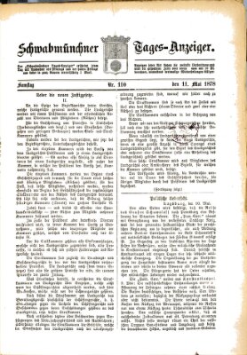 Schwabmünchner Tages-Anzeiger Samstag 11. Mai 1878