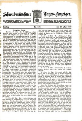 Schwabmünchner Tages-Anzeiger Samstag 18. Mai 1878