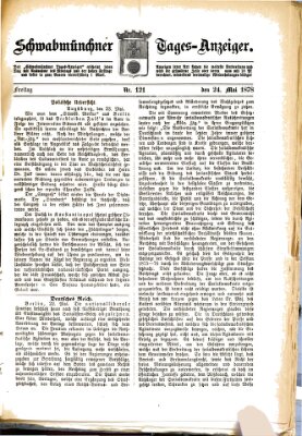 Schwabmünchner Tages-Anzeiger Freitag 24. Mai 1878