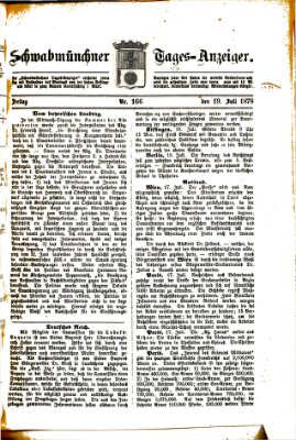 Schwabmünchner Tages-Anzeiger Freitag 19. Juli 1878