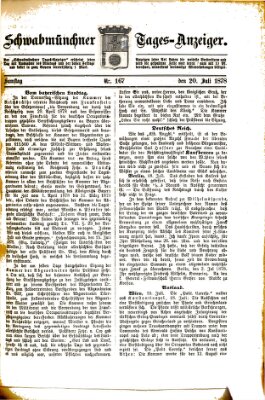 Schwabmünchner Tages-Anzeiger Samstag 20. Juli 1878