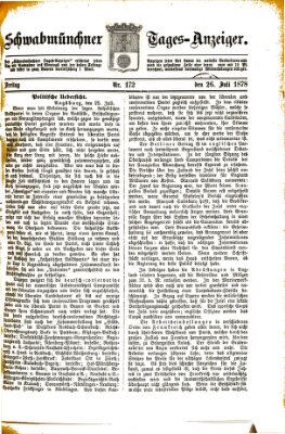 Schwabmünchner Tages-Anzeiger Freitag 26. Juli 1878