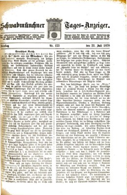 Schwabmünchner Tages-Anzeiger Samstag 27. Juli 1878