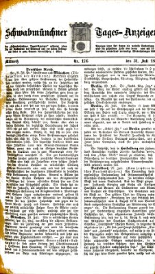 Schwabmünchner Tages-Anzeiger Mittwoch 31. Juli 1878